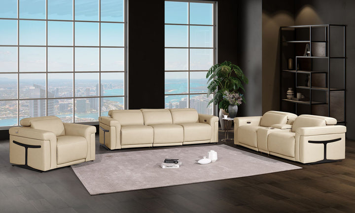 1126 - 7-Piece Modular Power Reclining Sofa, Loveseat & Chair Set In With 6 Power Recliners & Power Headrests