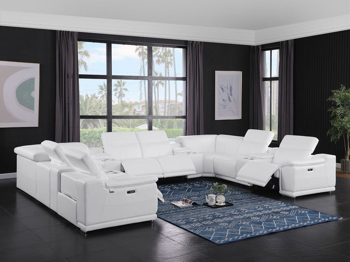 9762 - 12-Piece U-Shaped Sectional Sofa With 4 Power Recliners