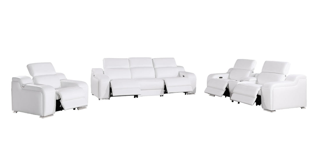 1116 - 7-Piece Modular Power Reclining Sofa, Loveseat &amp; Chair Set In With 5 Power Recliners &amp; Power Headrests