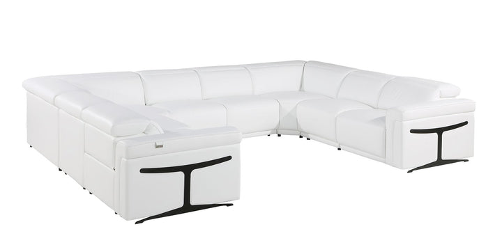 1126 - 8-Piece U-Shaped Sectional Sofa In With 4 Power Recliners &amp; Power Headrests