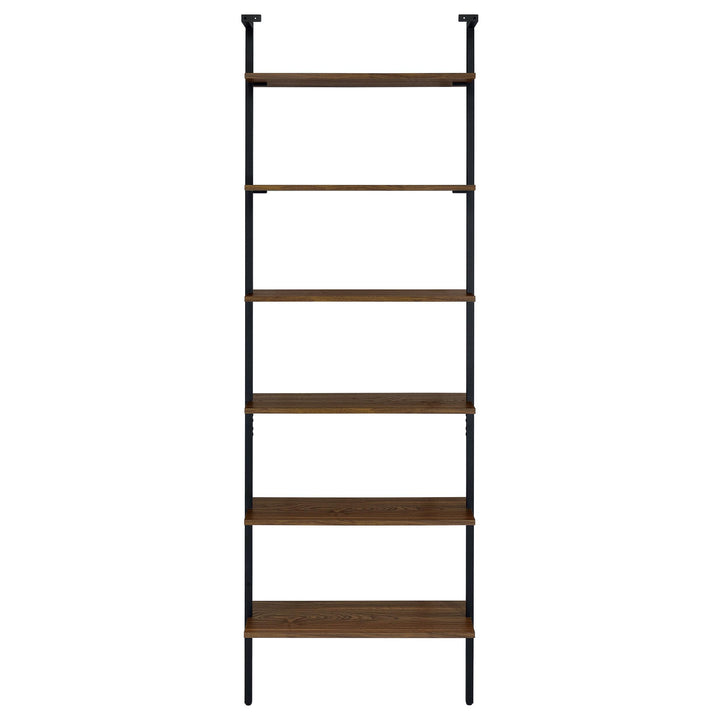 Owens 96-inch 6-shelf Wall Bookshelf Walnut