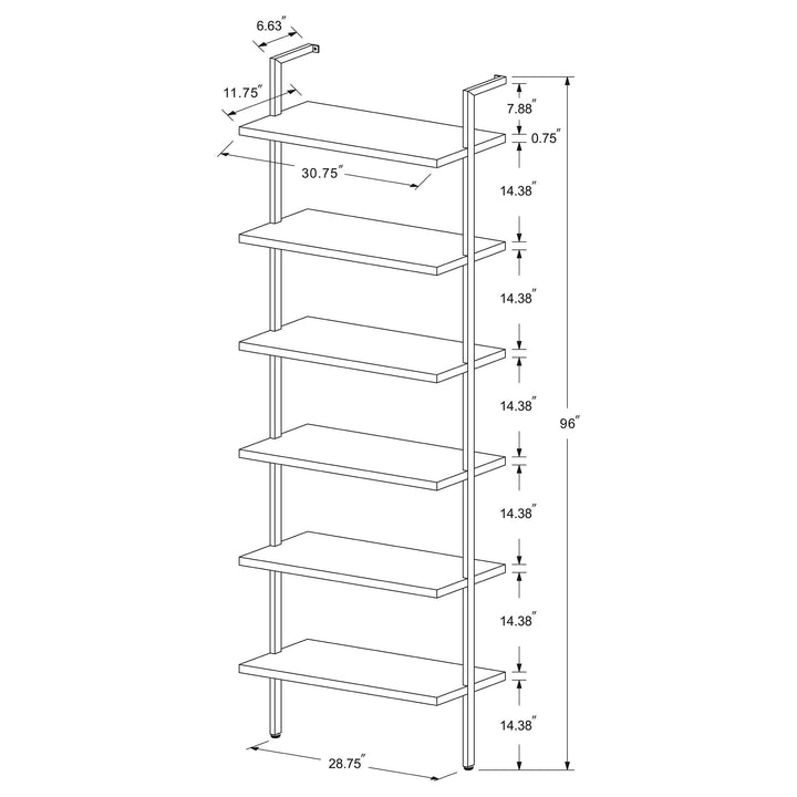 Owens 3-piece 96-inch Wall Mounted Bookshelf Set Walnut