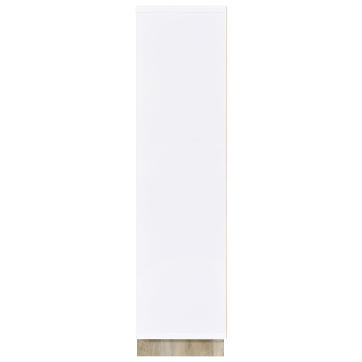 Dalton 65-inch 6-shelf Bookcase White and Distressed Pine