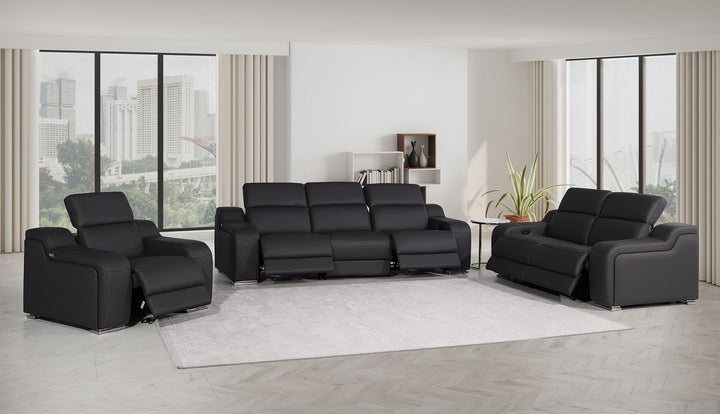 1116 - 6-Piece Modular Power Reclining Sofa, Loveseat &amp; Chair Set In With 5 Power Recliners &amp; Power Headrests
