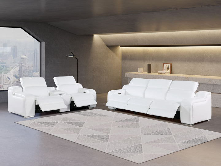 1116 - 6-Piece Modular Power Reclining Sofa And Console Loveseat Set In With 5 Power Recliners &amp; Power Headrests