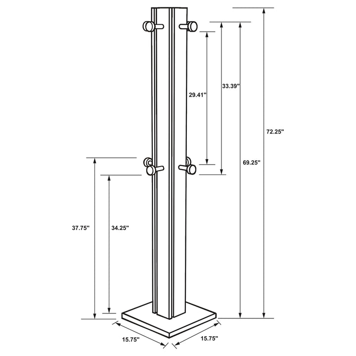 Rikkie Engineered Wood Coat Rack Walnut
