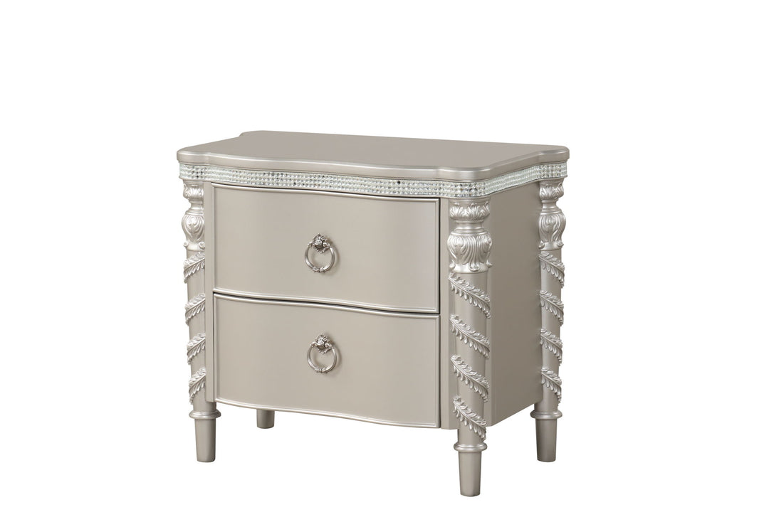 Elena - Nightstand - Silver