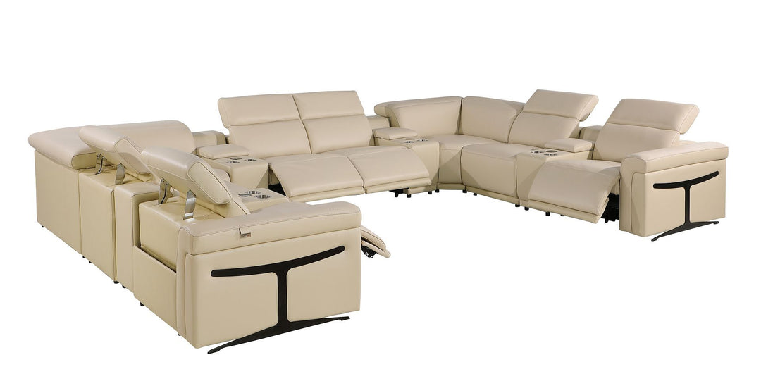 1126 - 12-Piece U-Shaped Sectional Sofa In With 4 Power Recliners &amp; Power Headrests
