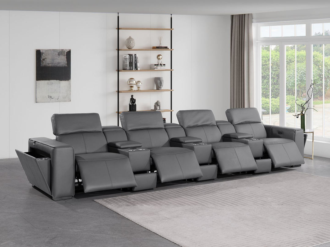 1224 - 7-Piece Modular Power Reclining Sofa In With 4 Power Recliners &amp; Power Headrests