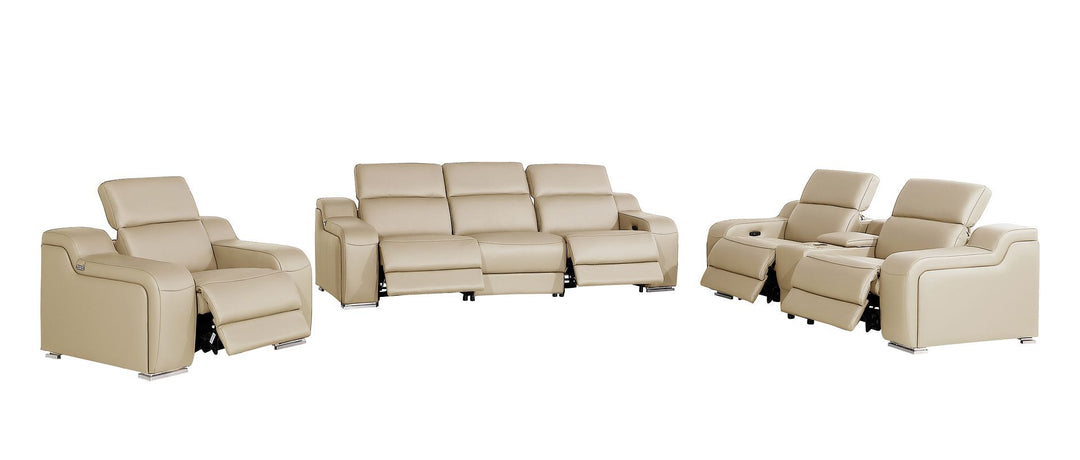 1116 - 7-Piece Modular Power Reclining Sofa, Loveseat &amp; Chair Set In With 5 Power Recliners &amp; Power Headrests