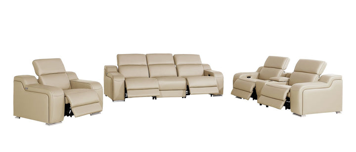 1116 - 7-Piece Modular Power Reclining Sofa, Loveseat &amp; Chair Set In With 5 Power Recliners &amp; Power Headrests