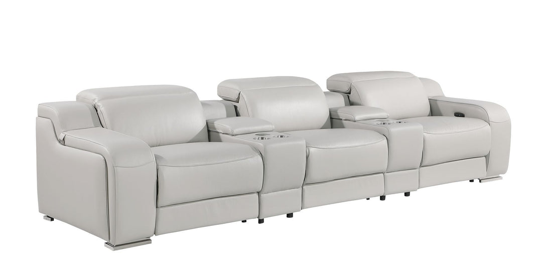 1116 - 5-Piece Modular Power Reclining Sofa In With 3 Power Recliners &amp; Power Headrests
