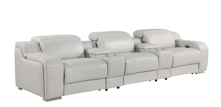 1116 - 5-Piece Modular Power Reclining Sofa In With 3 Power Recliners &amp; Power Headrests
