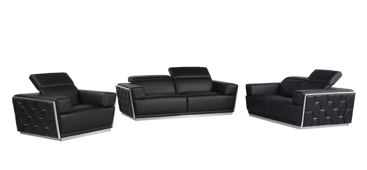 1111 - 3-Piece Sofa Set With Adjustable Headrest