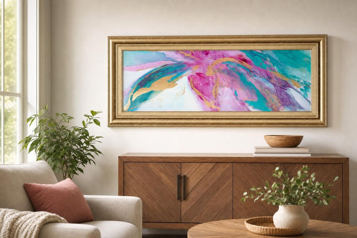 18x42 Magenta Colores II By Suzanne Wilkins - Purple