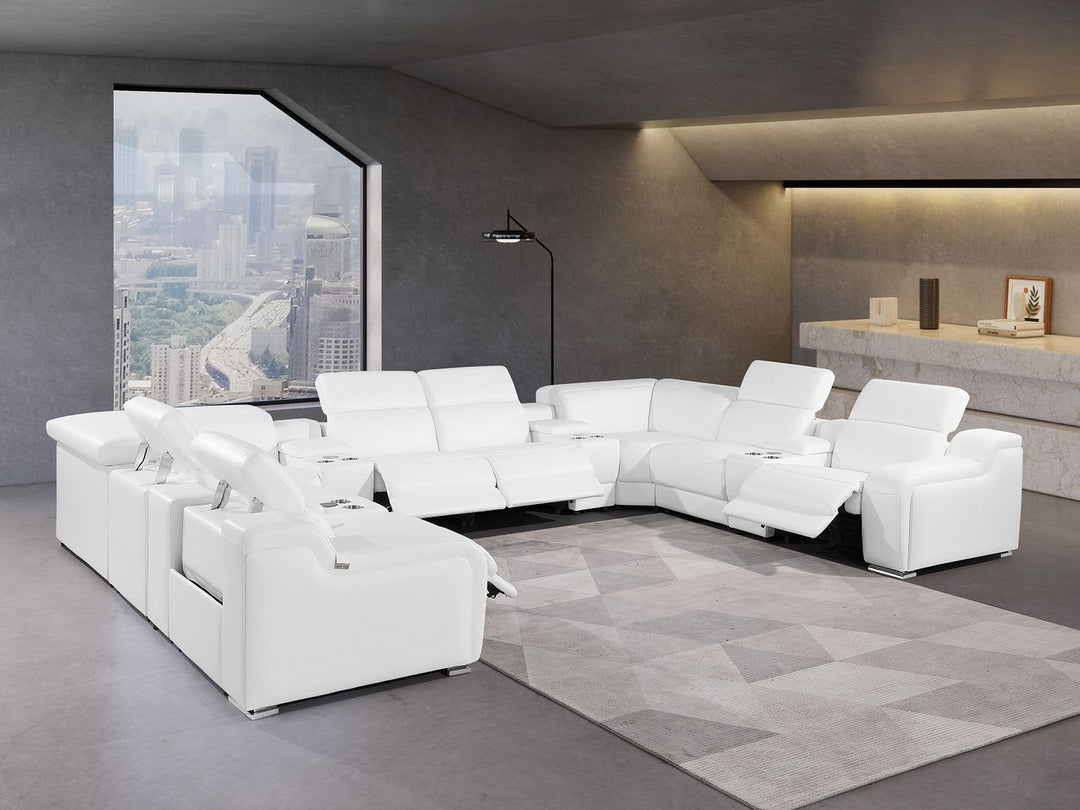 1116 - 12-Piece U-Shaped Sectional Sofa In With 4 Power Recliners &amp; Power Headrests