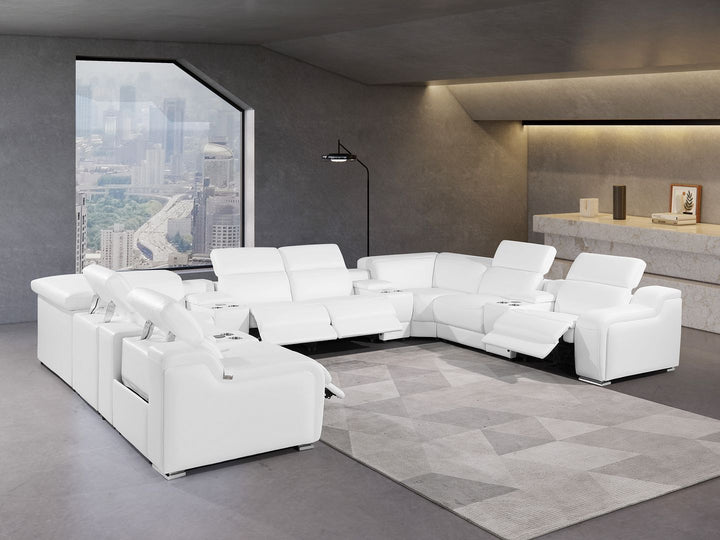 1116 - 12-Piece U-Shaped Sectional Sofa In With 4 Power Recliners &amp; Power Headrests