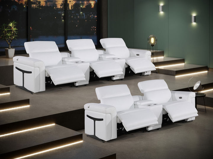 1126 - 8-Piece Modular Power Reclining Sofa &amp; Loveseat Set In With 5 Power Recliners &amp; Power Headrests