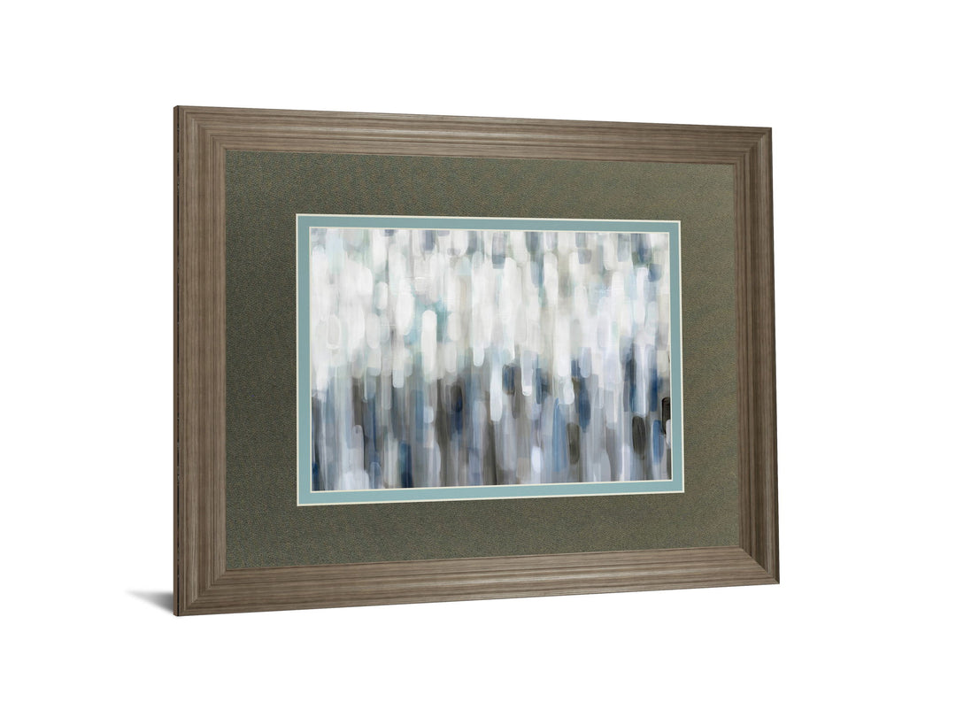 Silver Rain By Karen Lorena Parker - Framed Print Wall Art - Dark Gray