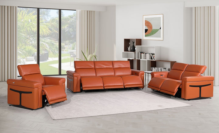 1126 - 6-Piece Modular Power Reclining Sofa, Loveseat &amp; Chair Set In With 6 Power Recliners &amp; Power Headrests