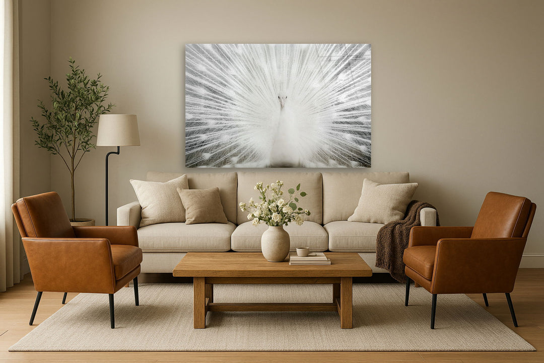 Tempered Glass With Foil &amp; Rhinestones - Peacock - Gray