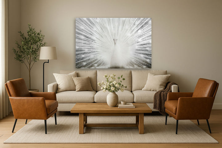 Tempered Glass With Foil &amp; Rhinestones - Peacock - Gray