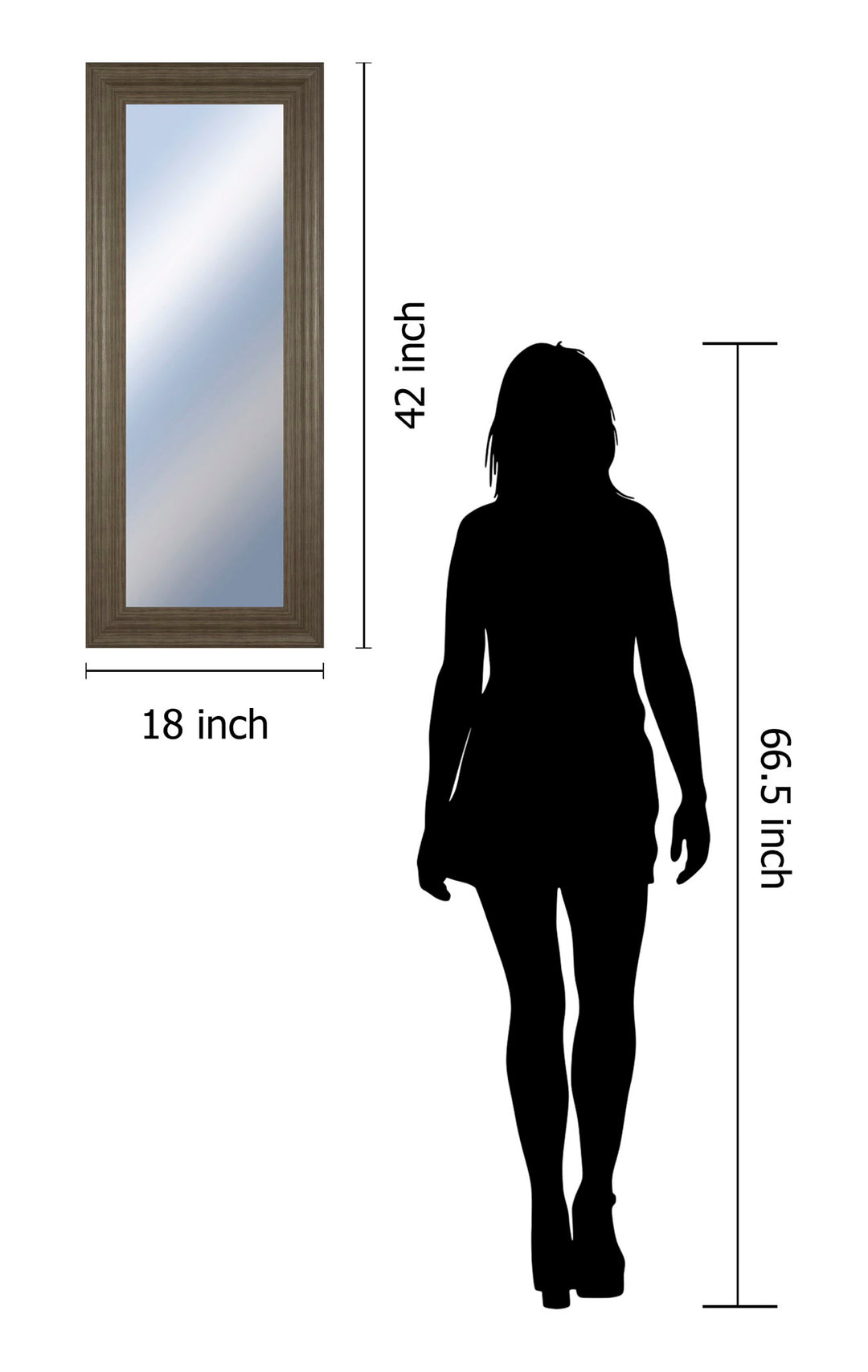 18x42 Decorative Framed Wall Mirror By Classy Art Promotional Mirror Frame 