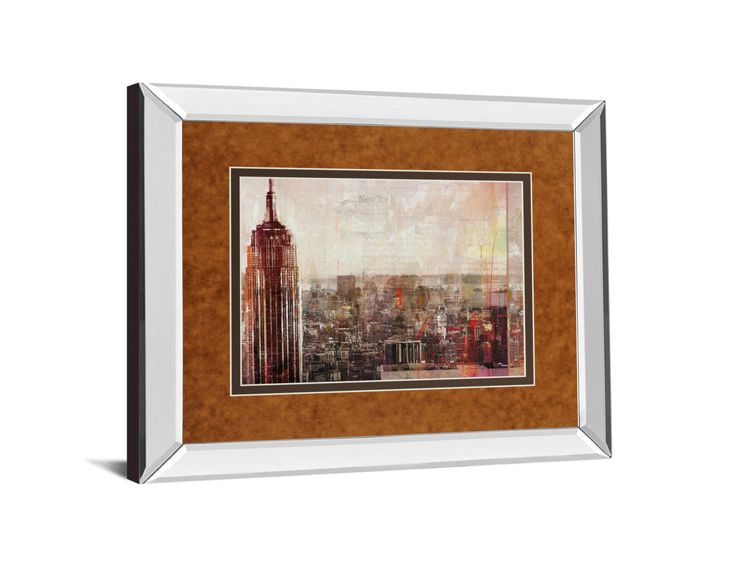 Shades Of New York By Markus Haub - Mirror Framed Print Wall Art - Light Brown