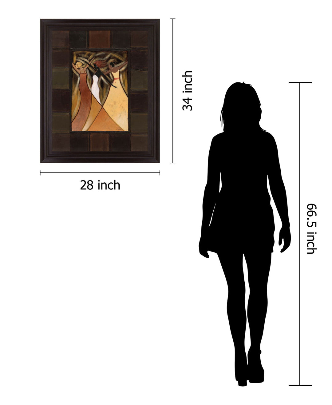 Rhythmic Grace - 28" x 34" Framed Wall Art