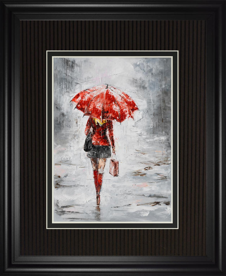 34x40 City in the Rain I By Jolanta Kowalik - Gray