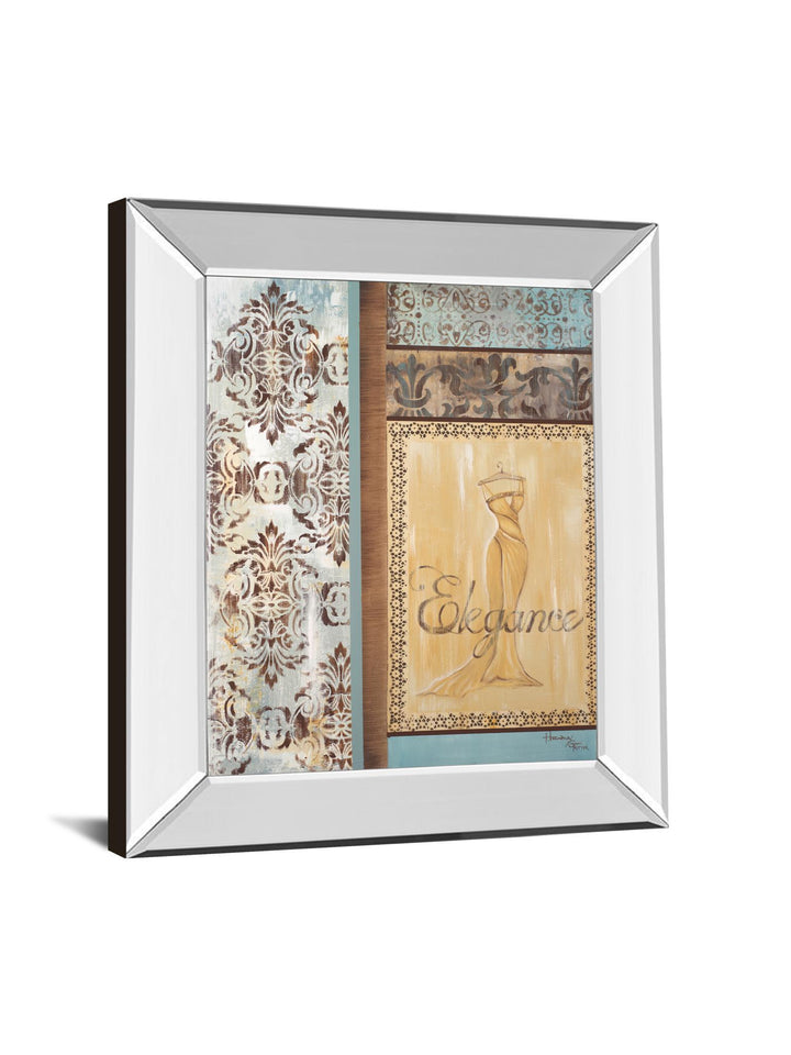 Elegance By Hamkimipour-ritter Mirror Framed Print Wall Art - Blue