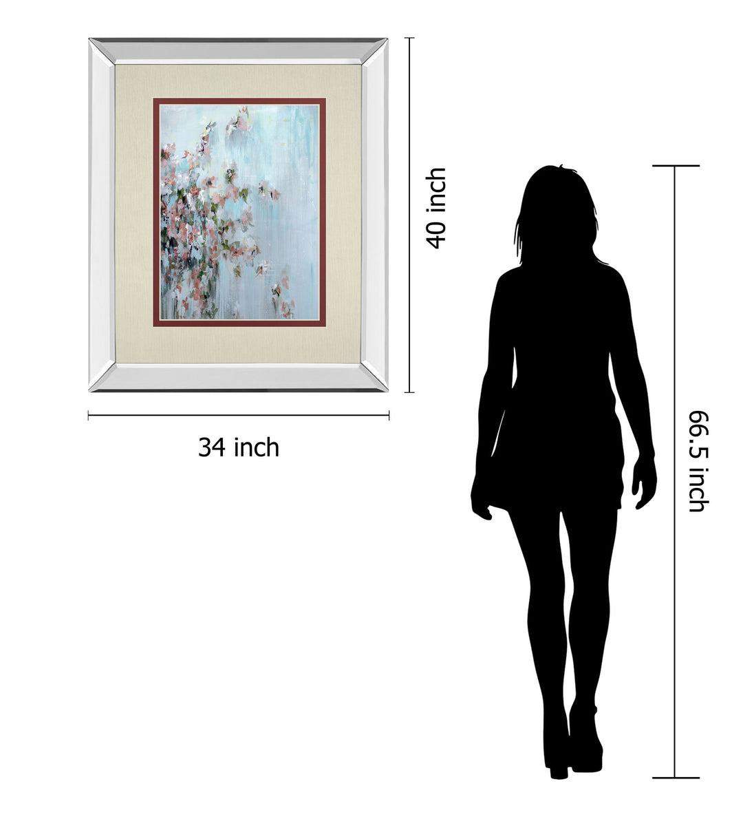 Wilting Away By Macy Cole - Mirror Framed Print Wall Art - Gray