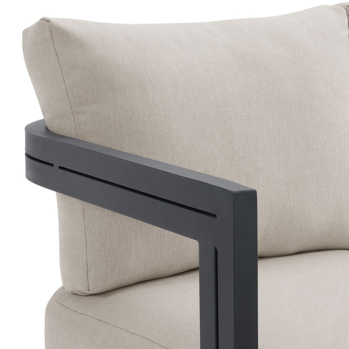 Playa - Sofa With 2 Pillows - Dark Gray / Beige