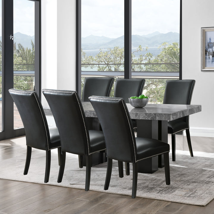 Camila - Rectangular Dining Set - Gray Top