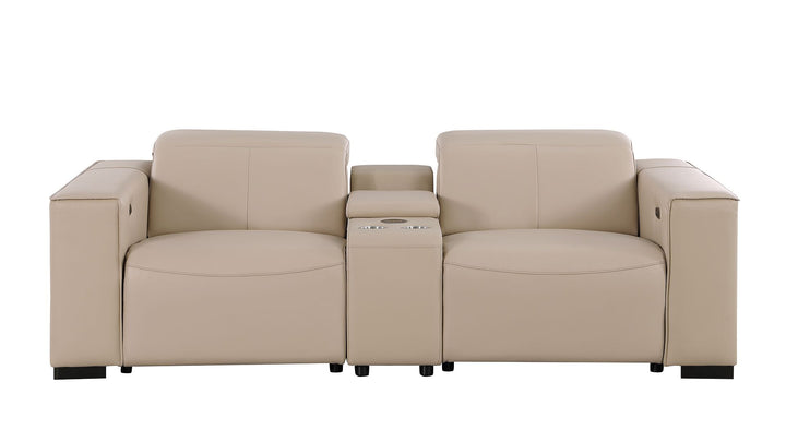 1208 - Dual Power Reclining Console Loveseat