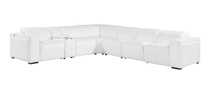 1224 - 7-Piece L-Shaped Sectional Sofa In With 3 Power Recliners &amp; Power Headrests