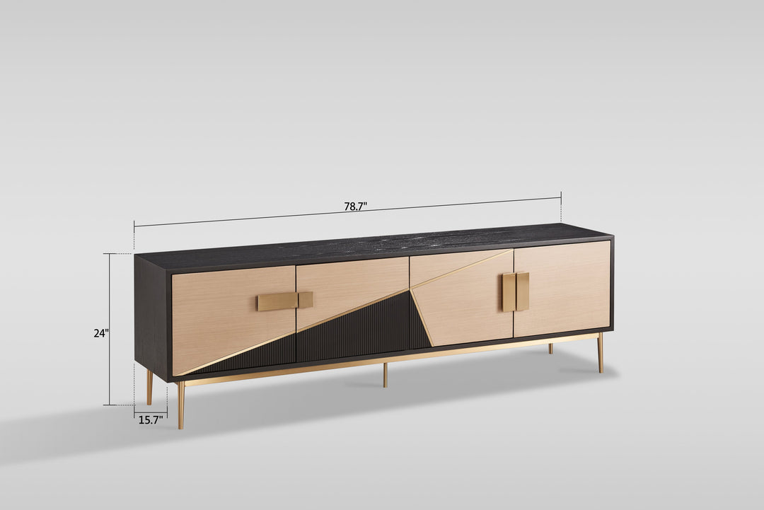 Divolia TV Stand (Black &amp; Grey)