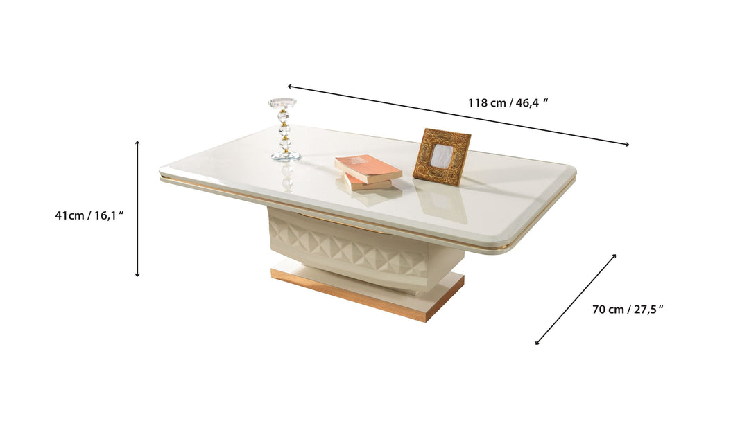 Anica Ivory Coffee Table