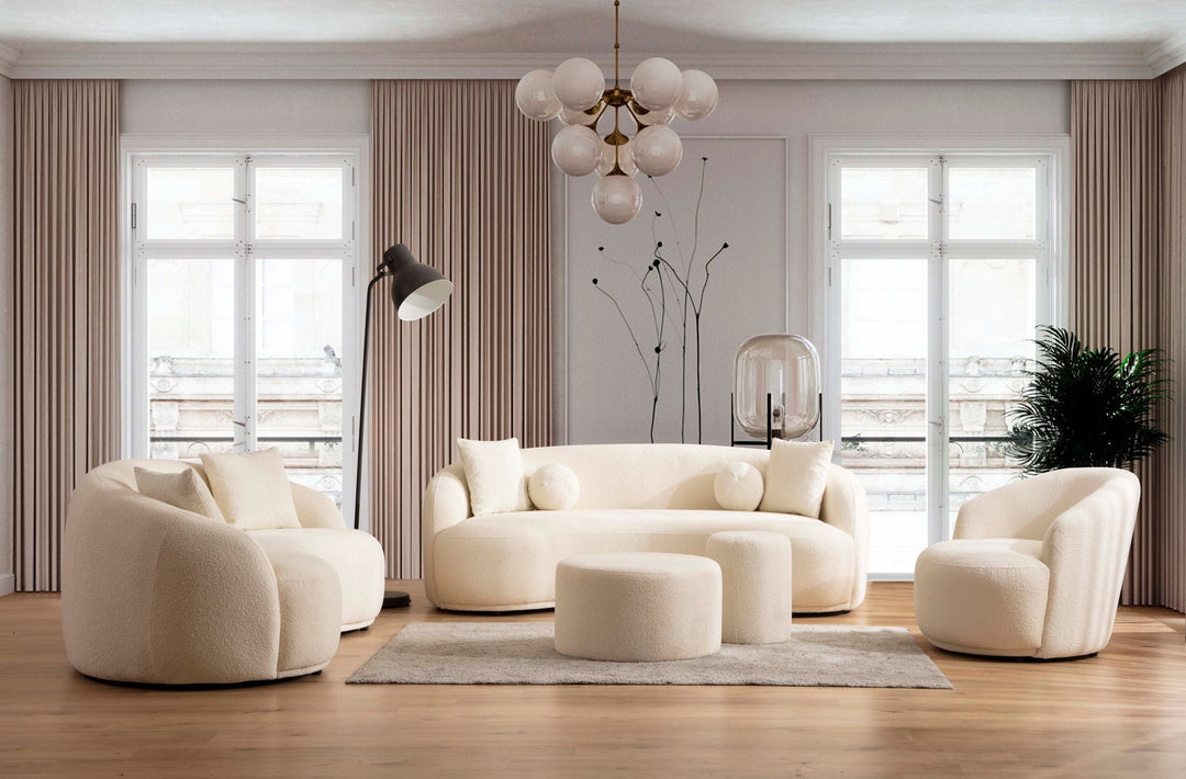 Bonita Ivory Boucle Sofa 91" &amp; Loveseat 81" [ETA: 10/10]
