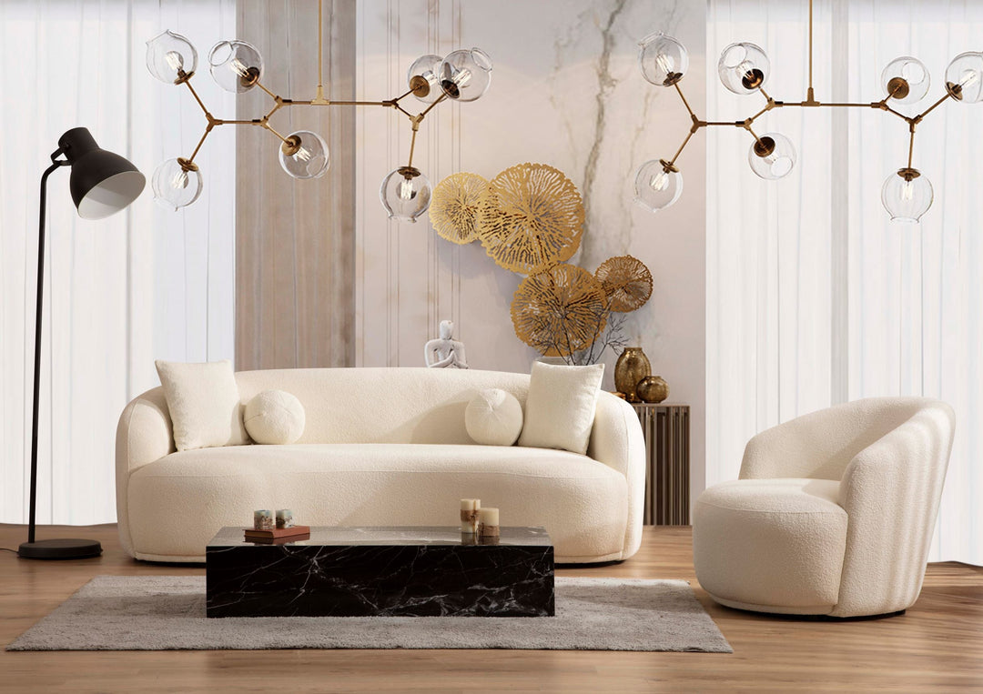 Bonita Ivory Boucle Sofa 91" &amp; Loveseat 81" [ETA: 10/10]