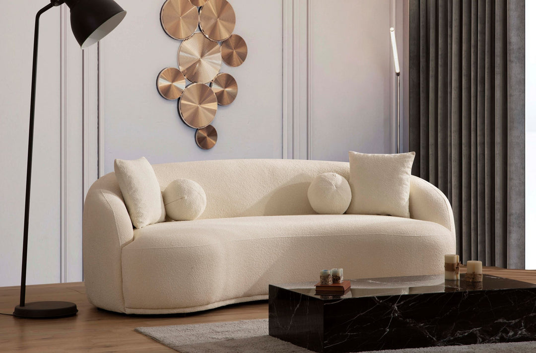 Bonita Ivory Boucle Sofa 91" &amp; Loveseat 81" [ETA: 10/10]