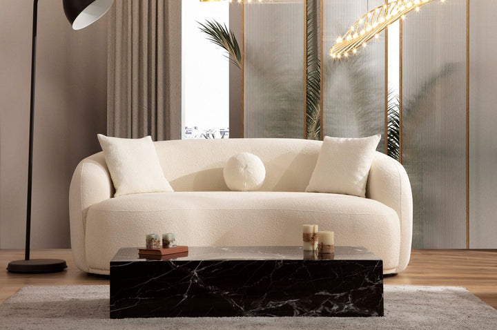 Bonita Ivory Boucle Sofa 91" &amp; Loveseat 81" [ETA: 10/10]