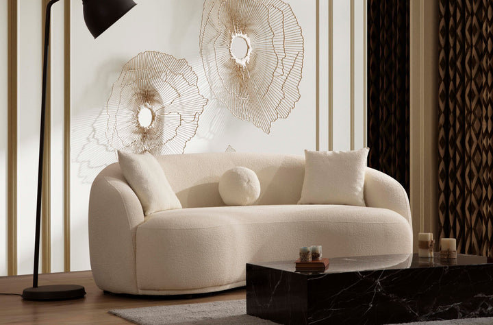 Bonita Ivory Boucle Sofa 91" &amp; Loveseat 81" [ETA: 10/10]
