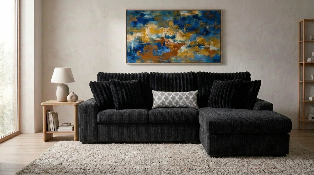S1801 Brady Sectional 2pcs (Black)