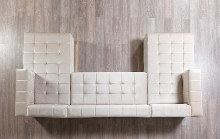 Elisha Ivory Velvet Double Chaise 130" Sectional [ETA: 10/10]