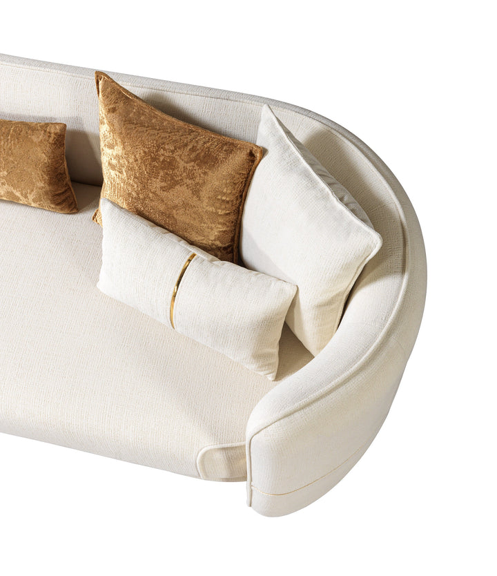 Helena Ivory Velvet Sofa 94" &amp; Loveseat 82"