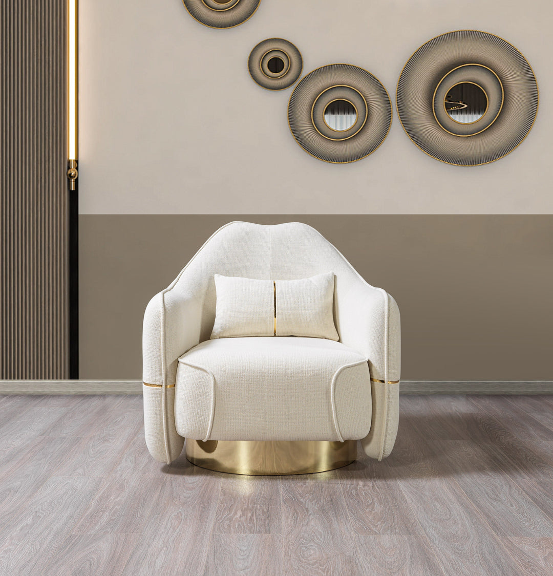 Helena Ivory Velvet Sofa 94" &amp; Loveseat 82"