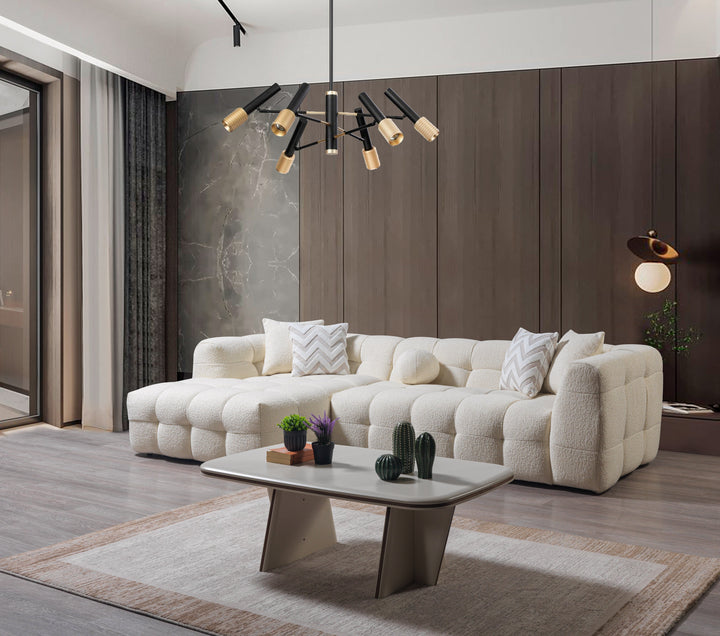 Ivy Ivory Boucle LAF 110" Sectional