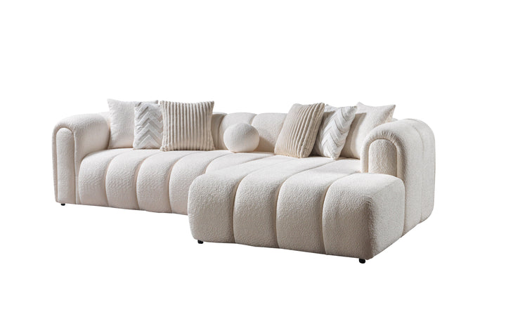 Lis Ivory Boucle RAF 115" Sectional[ETA: 8/25]