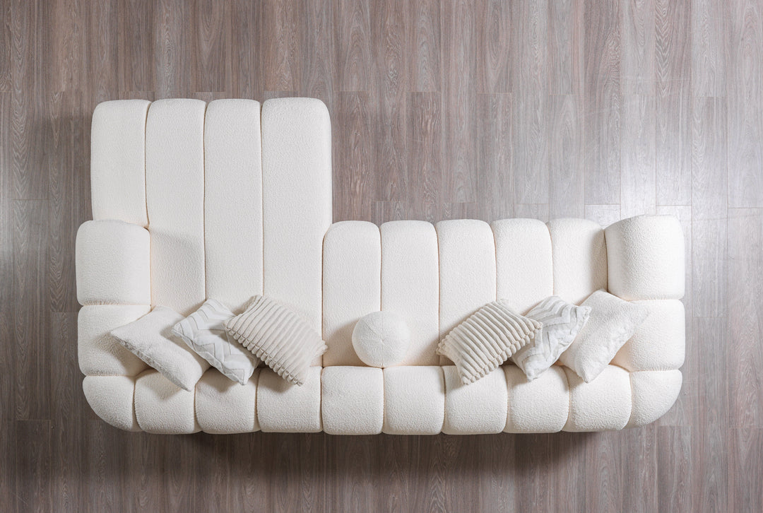Lis Ivory Boucle RAF 115" Sectional[ETA: 8/25]